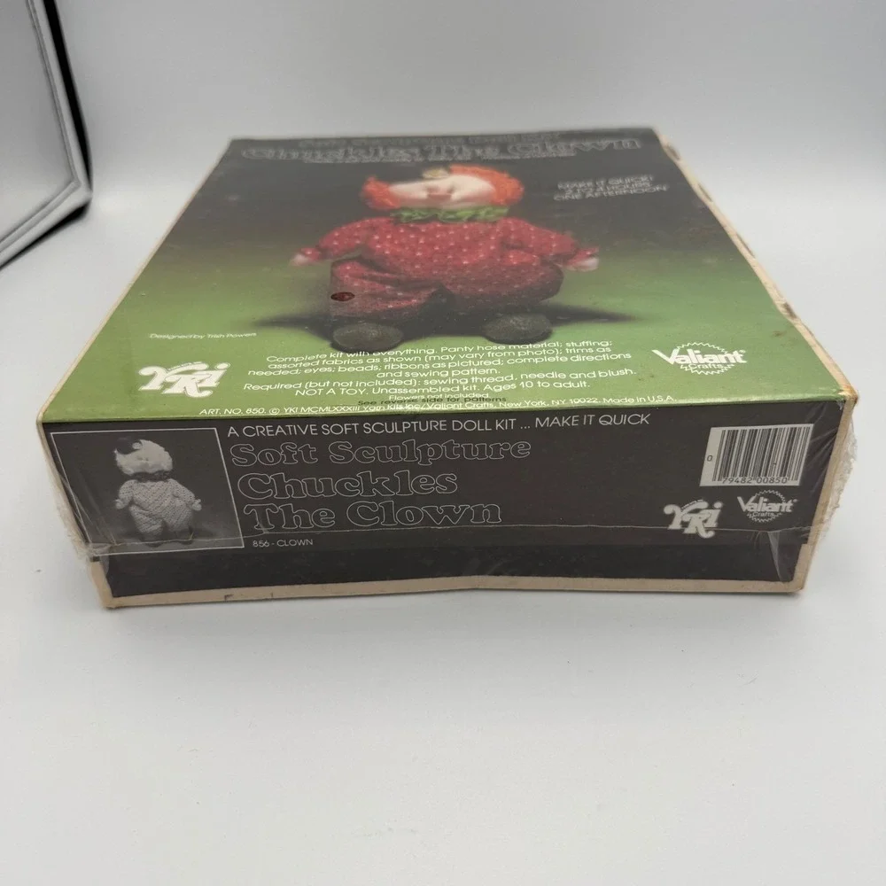 Vintage 1983 YKI Valiant Crafts Chuckles The Clown Soft Sculpture Doll Kit 856